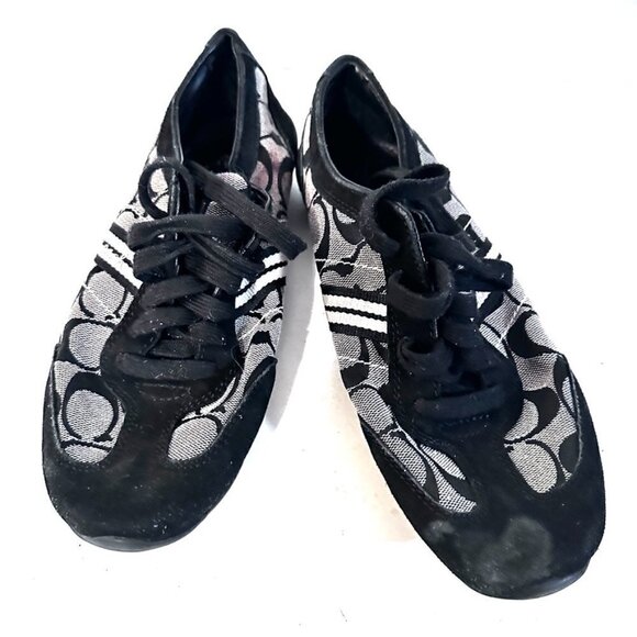 Coach Sneakers Size 8 EUC Logo Classic Monogram - Picture 2 of 8